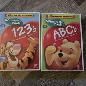 Disney Winnie the Pooh DVD ABCs 123s Early Learning Toddler Bundle